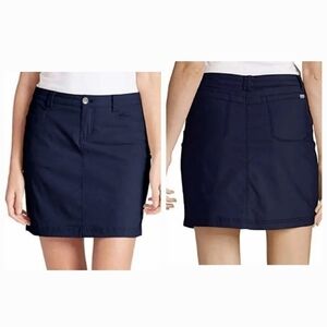 Eddie Bauer Atlantic Navy Adventurer 2.0 Outdoor Active Hiking Skirt/Skort Sz 12